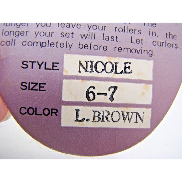 Modacrylic Doll Wig Nicole Light Brown Size 6-7 French Curl Ringlets Bow w/ Box - Picture 9 of 12